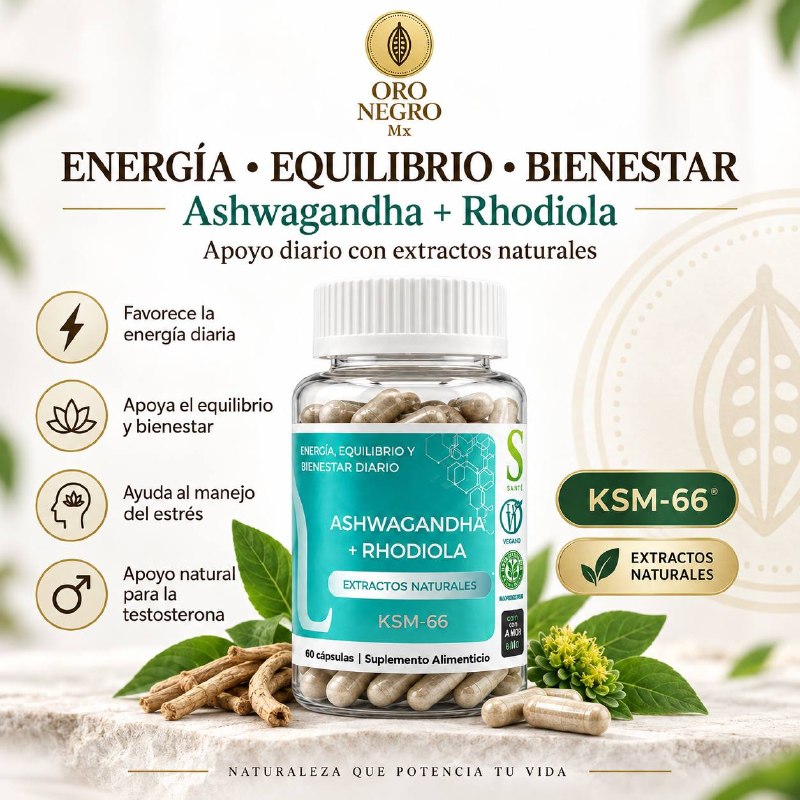 Oro Negro: Ashwagandha + Rhodiola
